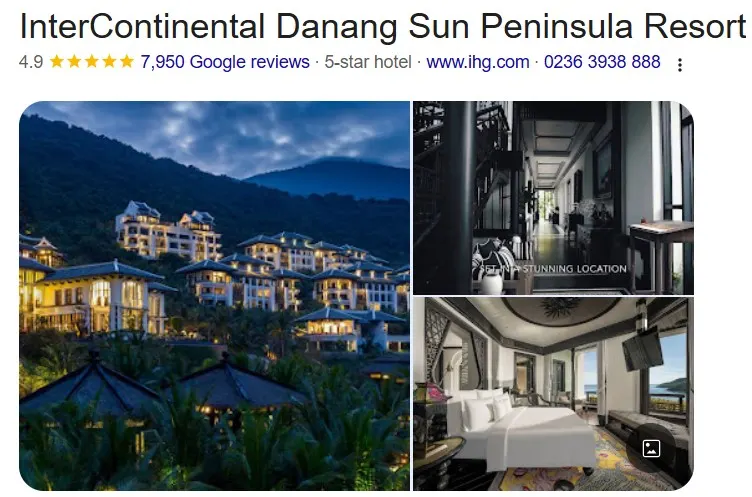 一張溫馨度假場景照，畫面中情侶在越南情侶度假村的陽台上共進晚餐，遠方海景如畫，燭光閃爍，充滿浪漫氛圍