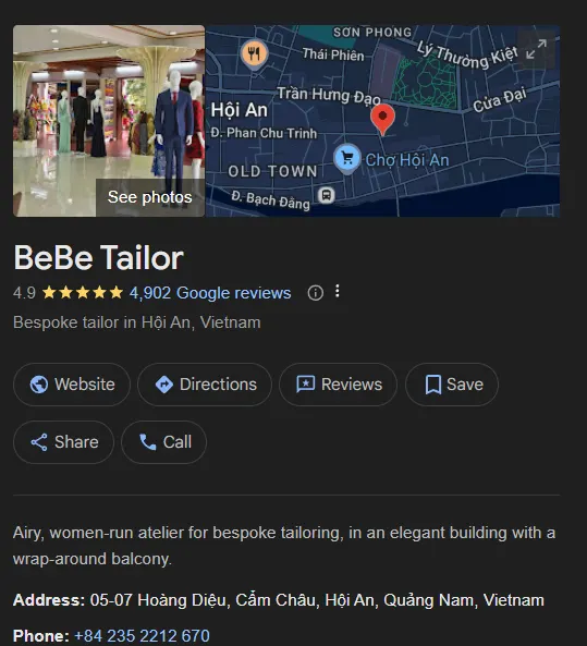 호이안 최고의 재단사