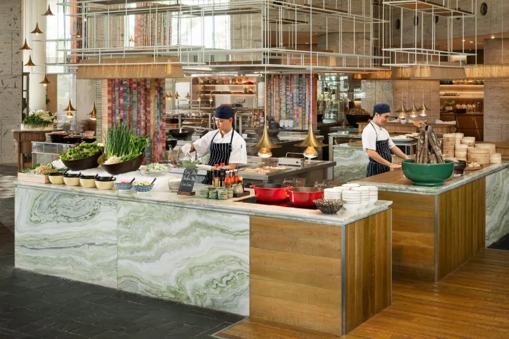 "Cozy Italian restaurant in Hoi An featuring wood-fired pizzas, fresh pasta, and a warm, rustic interior inspired by traditional Italian trattorias."