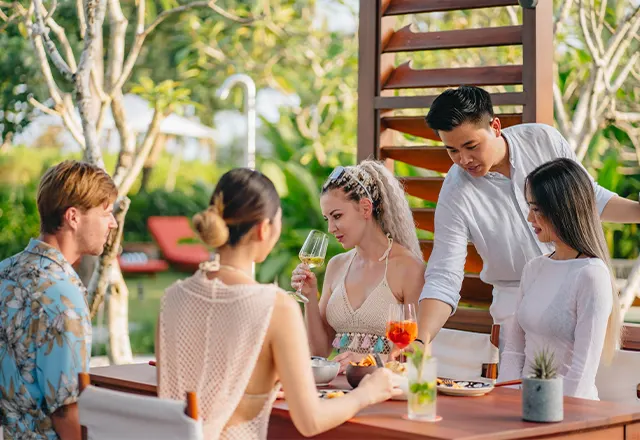 "Cozy Italian restaurant in Hoi An featuring wood-fired pizzas, fresh pasta, and a warm, rustic interior inspired by traditional Italian trattorias."